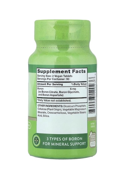 Nature's Truth Boron Citrate Boron Glycinate And Boron Aspartate Complex Triple Action 180 Tablet
