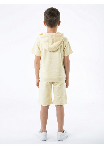 Xo Kids Erkek Çocuk Yazlık 2li Alt Üst Takım Tişort + Şort 8-14 Yaş 4221 Krem