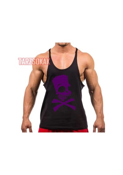 Tarzsokak Gym Tank Top Fitness Sporcu Atleti Gym117 Siyah