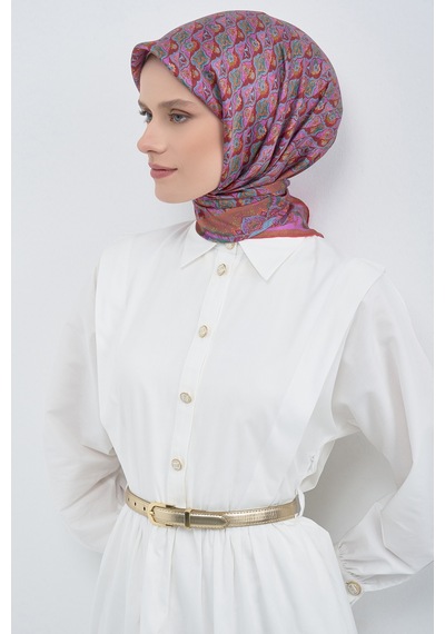 Armine Saf İpek Sura Eşarp-2026 İlkbahar-yaz- 951800d Kırmızı-mavi