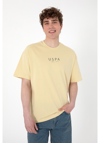 U.S. Polo Assn. Erkek Oversize Fit Bisiklet Yaka Açık Haki Tişört 50299543-VR183