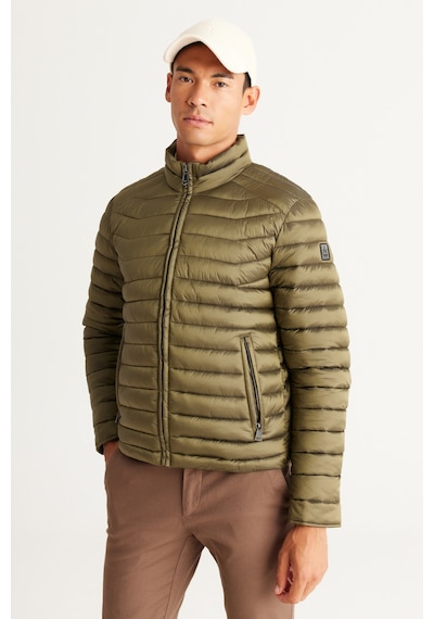 Ac&Co / Altınyıldız Classics Erkek Hakı Standart Fit Normal Kesim Dik Yaka Mont Haki Ac&Co / Altınyıldız Classics Erkek Hakı Standart Fit Normal Kesim Dik Yaka Mont Haki