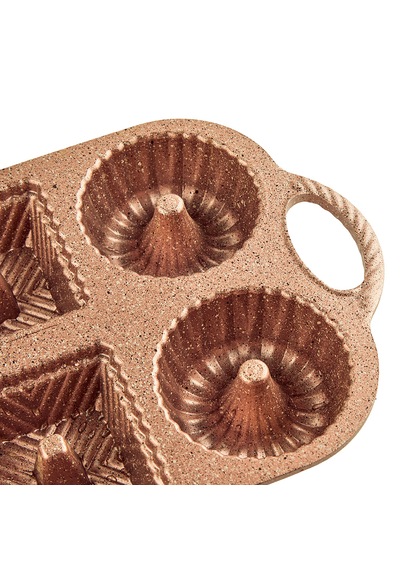 Valeria Rose Gold 6'lı Döküm Kek Kalıbı Rose Gold