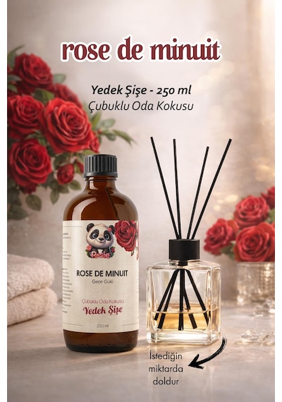 Rosie Rose De Minuit Çubuklu Oda Kokusu Yedek Şişe 250 Ml Gece Gülü Aromalı Yedek Şişe Fresh