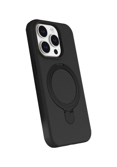Apple  Uyumlu  iPhone 15 Pro Max Regal Magsafe Standlı Kapak Siyah