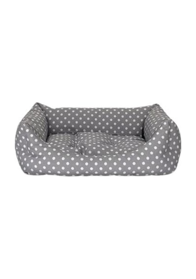 Pet Comfort Uniform Gri Puantiyeli Köpek Yatağı S 60 x 50 CM