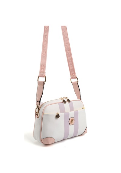 Silver Polo Sp1094 Kadın Çapraz Çanta Ekose Lila-pembe