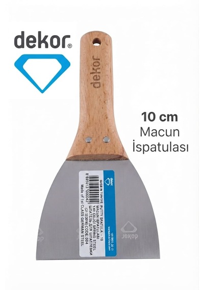 Dekor Macun Ispatulası 10 Cm - Ağaç Sap - Çelik