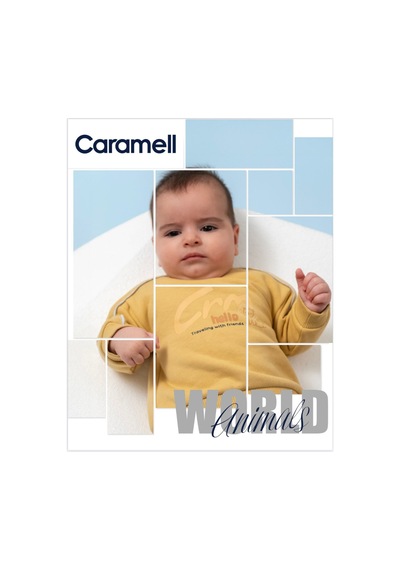 Caramell Barbosa Erkek Bebek 3 İplik Şardonlu Sweat Cepli Pantolon Lüx Takım Yeni Sezon Sarı