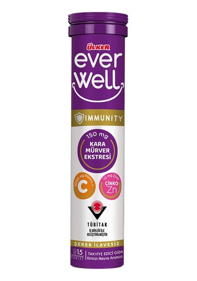 Ülker Everwell Karamürver C Vitamin Tablet 15'li 67.5 G - 7 Adet Tarı