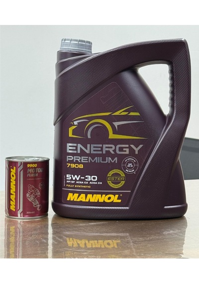 Motorx 2025 5W30 Energy Premium Ester 5 L Motor Yağı + Güçlü Motor Temizleme İlacı Seti
