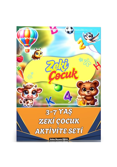 3-7 Yaş Cırt Cırtlı Zeki Çocuk Aktivite Seti Yaz-sil