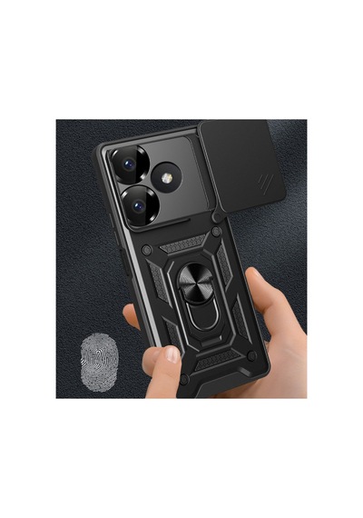 Xiaomi Redmi 13 4g Uyumlu Kılıf Pars Lens Yüzüklü Silikon - Gold