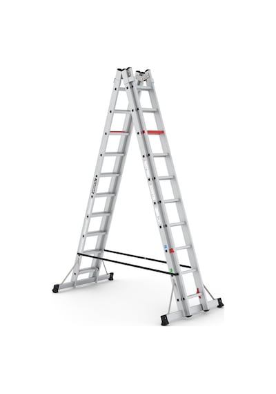 Çağsan TA003 2x10 Basamaklı Doublex A Tipi Çift Taraflı Sürgülü Merdiven
