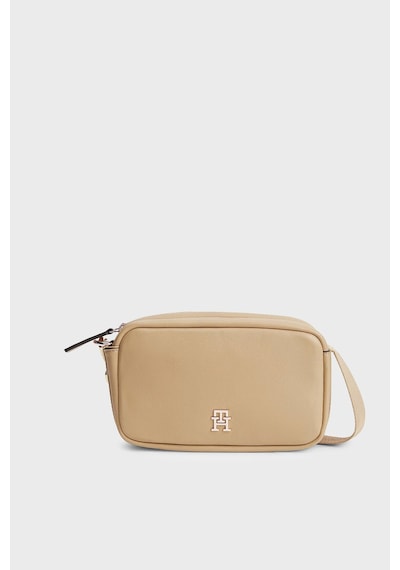Tommy Hilfiger Logolu Çıkarılabilir Askılı Çanta Kadın Çanta Aw0aw18741 Rbl Koyu Bej