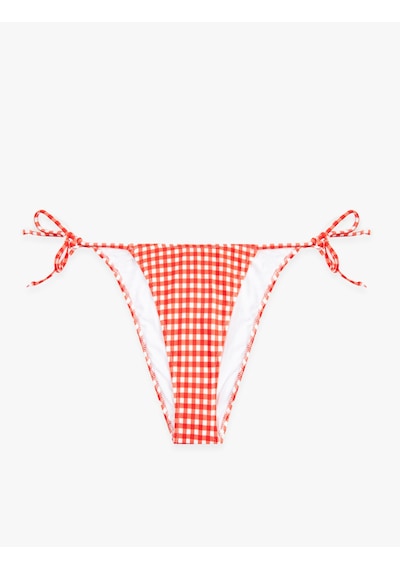 Koton Koton X Sibil Çetinkaya - Yanları İpli Pötikareli Üçgen Bikini Altı Kırmızı Ekose 6sak00229mm Koton Koton X Sibil Çetinkaya - Yanları İpli Pötikareli Üçgen Bikini Altı Kırmızı Ekose 6sak00229mm