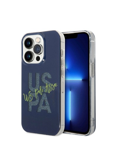 Apple iPhone Uyumlu 15 Pro Max Kılıf U.s. Polo Assn. Lisanslı Simli Parlak Alfabe Tasarım Kapak