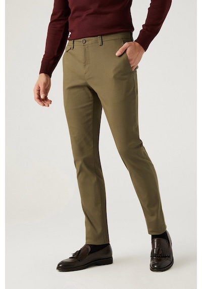 Twn Slim Fit Yeşil Armürlü Chino Pantolon 7ecc3s208232m Çok Renkli