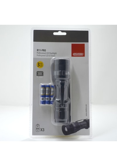 R11-Pro Profesyonel Led El Feneri Ceta Form R11-Pro Siyah