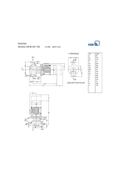Ksb Betaline Gn 40-125 1,5 Kw