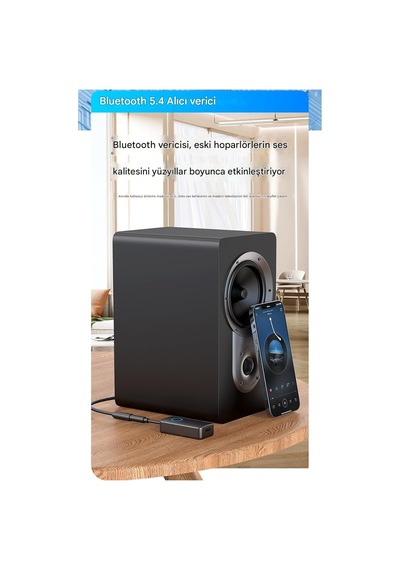 M30 Bluetooth 5.4 2in1 Adaptör Alıcı Verici, Aux Wireless Araç Bluetooth Kiti