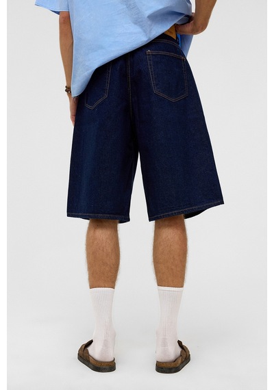 Vamos Oversize Bermuda Denim Şort 40-285 Koyu Mavi