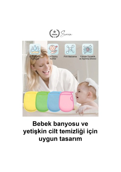 Bebek Banyo Kesesi Eldiven Model Yumuşak Pva Peeling Yetişkin Vücut Duş Ölü Deri Temizleyici Parmak