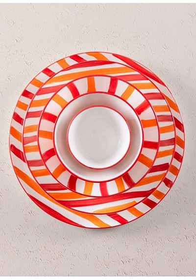 The Mia Servis Tabağı Joy 30 Cm Renkli Joy0003 Çok Renkli