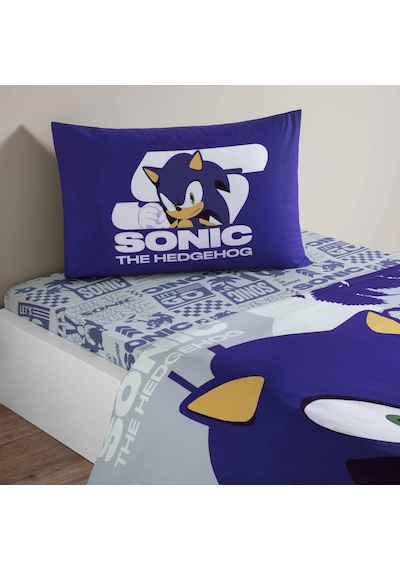 Taç Lisanslı Sonic Run Pamuk Tek Kişilik Nevresim Takımı 000000001000052297 Çok Renkli