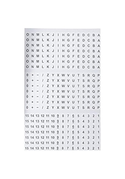 42-028 A-z, 0-15 Ve Semboller Cep Paketi Tel İşaretleyiciler Çok Renkli