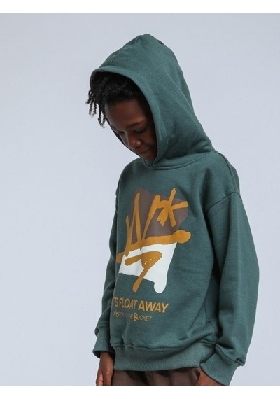 Jack Lions Erkek Çocuk Desenli Şardonlu 3 İplik Sweatshirt-14259 YESIL