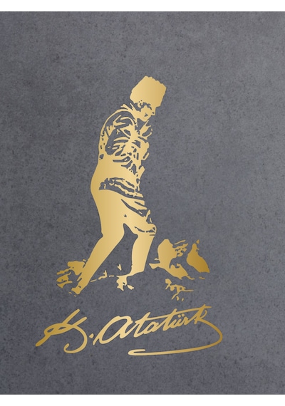 Mustafa Kemal Atatürk Kocatepe Silüet Sticker - Araba Oto Motosiklet Karavan Sticker - 00617 40x25 Cm
