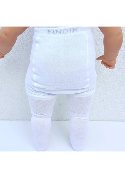Bebegen Beyaz Bebek Külotlu Çorap Çok Renkli