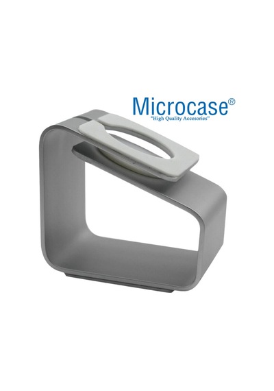 Apple Uyumlu  Watch Seri 5 44 Mm Için Alüminyum Şarj Standı - Gümüş