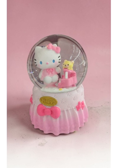 Hello Kitty Büyük Boy Püskürtmeli Kar Küresi İki Model Karışık Gönderim