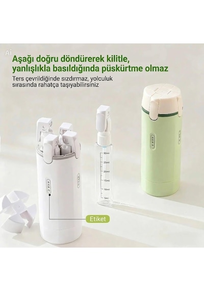 Unikit 4' Lü Seyahat Kiti Tek Renk