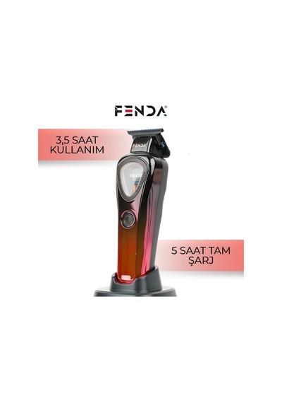 Fenda Profesyonel Ense Çizim Ve Sakal Kesme Makinesi Kırmızı Fndsklks0013