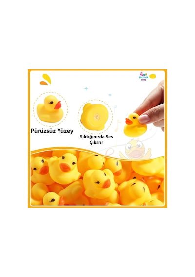 3 Adet Ses Çıkaran Vinil Ördek Banyo Oyuncağı Sevimli Ördekler 5 Cm.