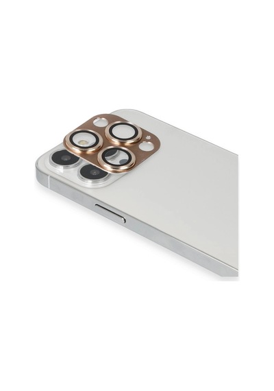 Apple iPhone  Uyumlu  13 Pro Max Pers Alüminyum Kamera Lens - Gold Çok Renkli