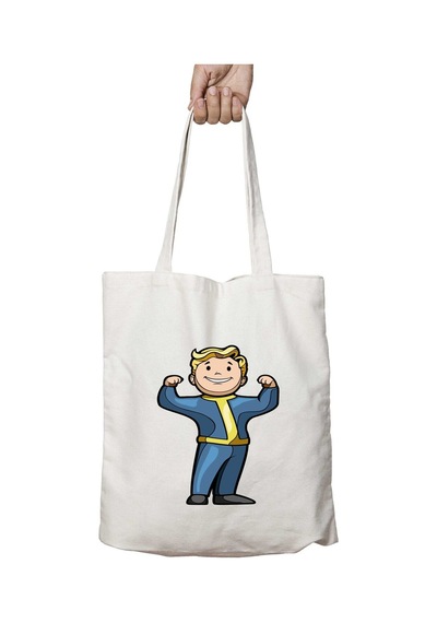 Art Hediye Solaire Of Astora Vault Boy İki Tarafı Kalıcı Baskılı Yıkanabilir Okul Plaj Omuz Bez Çantası Çok Renkli