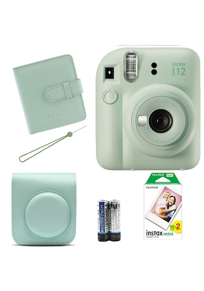 Fujifilm Instax Mini 12 Fotoğraf Makinesi + Askı + Pil + Çanta + 20'li Film + Albüm