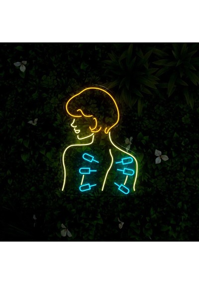 Akupunktur Neon Tabela Çok Renkli