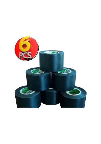 Pvc Isı Yalıtım Eklektrik İzolasyon Bandı 50 Mm X 25 Yrd Siyah 6