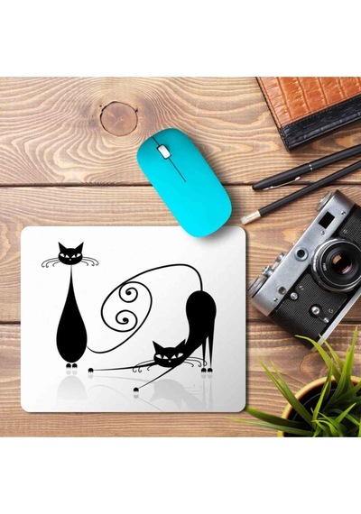 Kediler Silüet Mouse Pad Mousepad