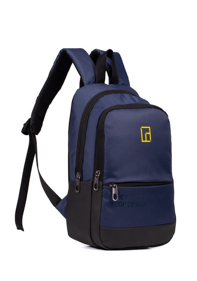 Esvelans Unisex Mini Sırt Çantası, Çok Gözlü Günlük Sırt Çantası Lacivert