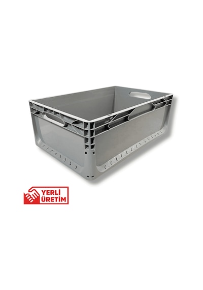 Alpbx 1.kalite Gri Plastik Kasa 60x40x22 Cm - Kutu 44 Litre Gri