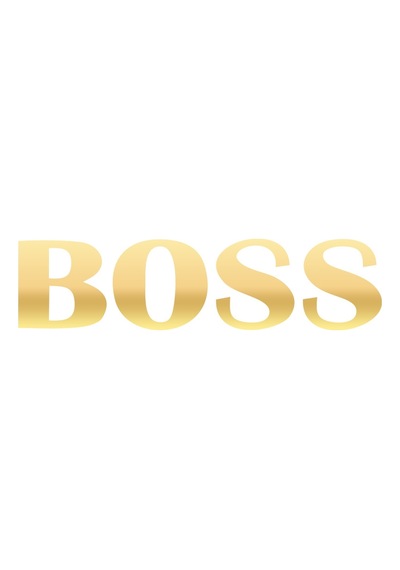 Boss Araba Sticker 17x17 Cm Gold