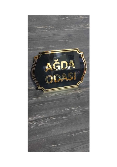 Pleksi Kabartmalı Kapı İsimliği Ağda Odası 1 Adet