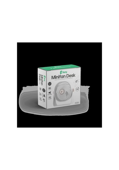 Feny Fn-f55 Beyaz 3 Kademeli Hız 4&amp Quot Kanat Masaüstü Dahili 800mah Batarya - Hs08371386-1