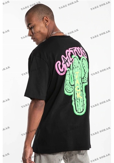 Startmore Cactus Oversize T-shirt Siyah